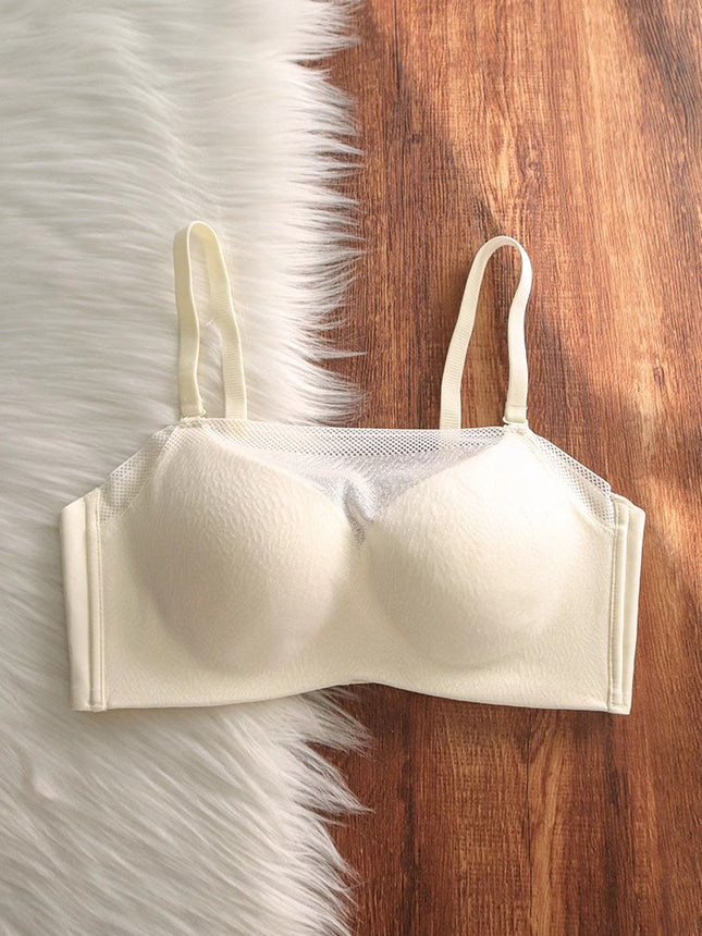 Strapless Anti-Exposure Seamless Bra for Women, Thin Style, Small Chest, Gathers Side Breasts, Prevents Sagging, Wireless, Comfortable Bra