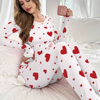 Red heart on white background / S