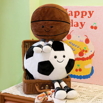 Cross-border new football doll plush toy pillow basketball doll ornaments holiday gift throw doll wholesale