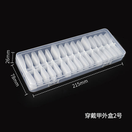Manicure Tool Box, Nail Chip Box, Dust-Proof and Oxidation-Proof Jewelry, Multi-Grids 240 Pieces, Transparent High-Grade Plastic Storage Box