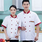 Short-sleeved [white red collar]] / XL/175