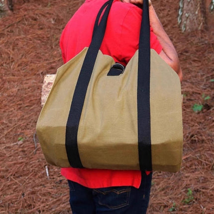 Cross-border direct firewood storage bag firewood camping outdoor logging bag carrying storage bag wooden Oxford cloth bag collection