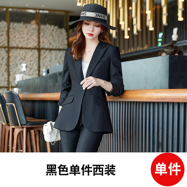 Suit suit women's fashion high sense spring and autumn business wear work clothes temperament goddess fan slimming small suit jacket