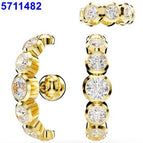 Earrings + ear clips / V gold