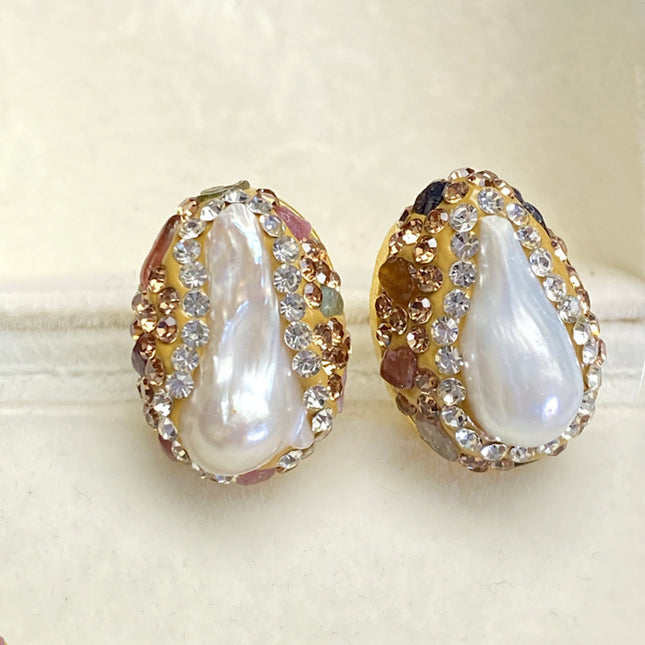 2024 New TikTok Explosions Niche Design Ins Trendy Baroque Pearl Earrings Earrings 925 Silver Manufacturers