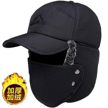 Autumn and winter Lei Feng hat men's warm hat for the elderly thickened fleece-lined winter foreign trade cross-border winter knitted hat wholesale