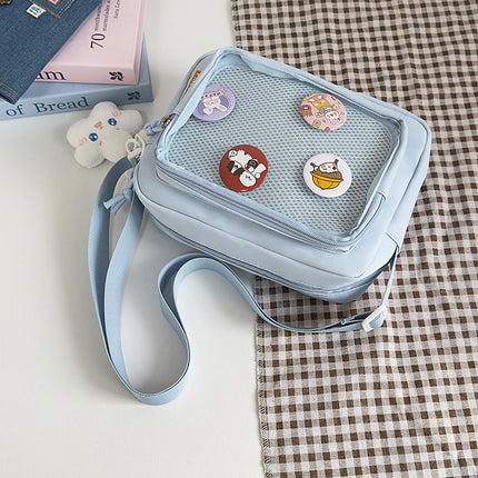 Japanese Girl Ins Transparent Pain Bag Snack Shoulder Crossbody Bag Women's All-match Casual Mobile Phone Small Bag