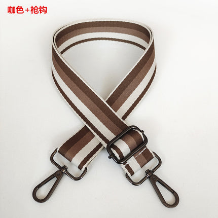 Thickened Color Stripe Wide Shoulder Strap Adjustable Shoulder Crossbody Bag Strap Small Fresh Women's Bag Extended Belt Wholesale Belt