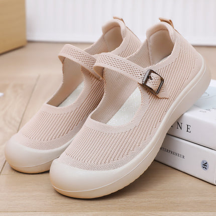 Mom's Shoes for Women, New Summer Style, Breathable Buckle Single Shoes, Soft Sole, Comfortable Casual Shoes, Hollow Design, Fashionable and Comfortable Women's Shoes