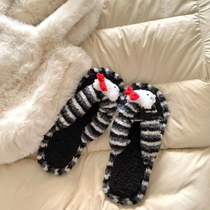 2026 New Women's Slippers, Autumn New Arrivals, Soft-Soled Non-Slip Plush Flip-Flops, Cute Cartoon Style for Dormitory and Home Use