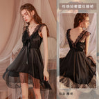 Black Halter Long Dress / M