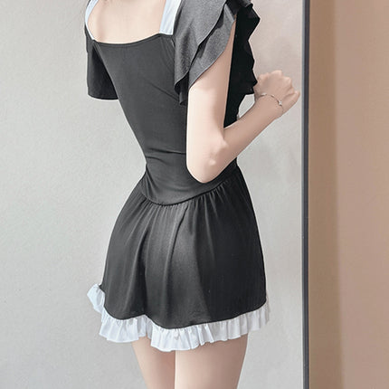Swimsuit for Women 2025 New Sweet Bow One-Piece Skirt Style Conservative Slimming Look Belly-Covering Vacation Swimsuit Student Hot Spring