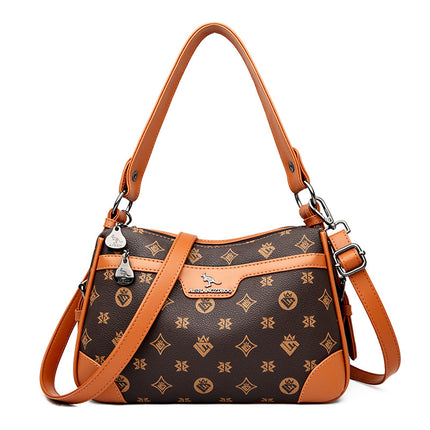 High-End Bags for Women, European and American Retro Printed Shoulder Crossbody Bags, Niche Mom Underarm Bags, Women's Bags, Small Bags Wholesale