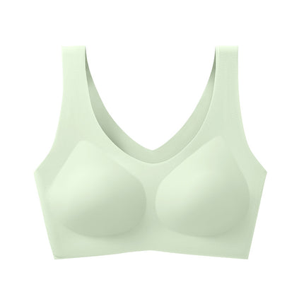 5Ut Genuine Fixed Cup Large Size Bra Without Rims for Women with Big Breasts Showing Small Breasts Seamless Cup All-In-One Vest for Women