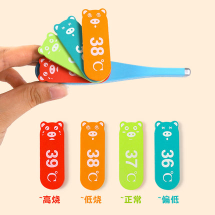 Children's wooden simulation doctor nurse toy suit play house boy girl stethoscope role-playing toy