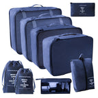 Navy blue cosmetic bag nine-piece set of seven-piece small pocket triangle bag]