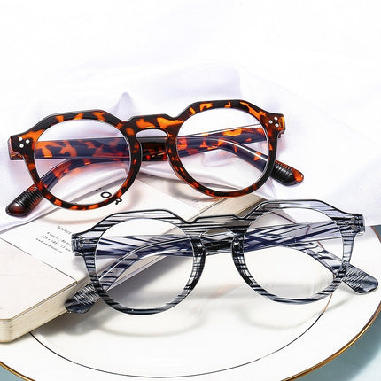 Irregular Anti-Blue Light Rice Nail Glasses Frame Jelly Color Fashionable Trendy Same Style Personalized Full Frame Glasses 3387