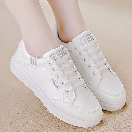2025 Spring Women's Soft Sole Shoes Leather Surface Non-slip Sneakers Women's Casual Shoes All-match Lightweight sneaker White Shoes