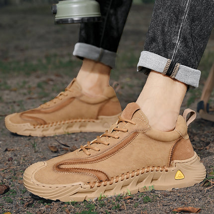 Cross-Border Hot-Selling Spring and Summer New Products Hand-Stitched Casual Men's Shoes Fashionable Soft Sole Versatile Breathable Leather Shoes