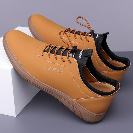 Shenglima Men's Shoes genuine goods Caiyuan Light Luxury New Men's Soft Bottom Non-slip Slip-on Leather Shoes Fashion Casual Shoes
