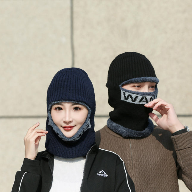 New Men's Hat with Fleece Lining, Thickened for Outdoor Use, Unisex Winter Pullover Beanie, Windproof for Northeast Cold