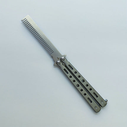Factory Wholesale Unedged Metal Butterfly Practice Knife Csgo Game Training Hand Swing Knife American Butterfly Comb