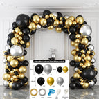Black gold balloon set 002