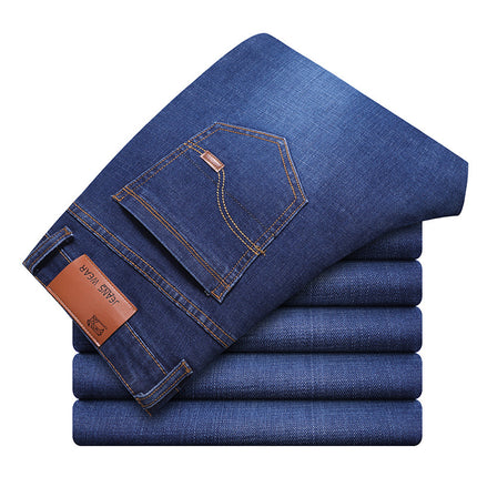 Summer Thin Jeans Men's Loose Straight Middle-aged Spring Middle-aged Men's Clothing Dad's Clothing Men's Casual Pants