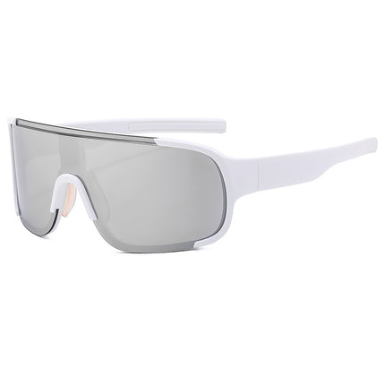 European and American Outdoor Sports Riding silver Glasses Mountaineering Night Riding Sunglasses One-piece Eye Protection Windproof Sunglasses for Men and Women