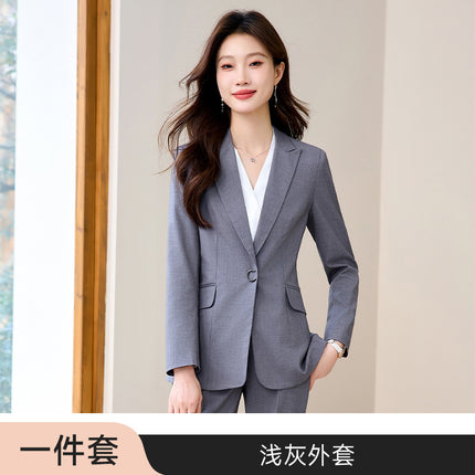Suit suit Women's Spring and Autumn Business Dress Front Desk Reception Work Clothes Suit Interview Suit Sales Department Property Tooling