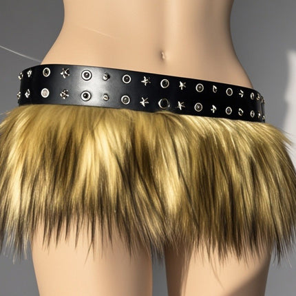 New Rabbit Fur Belt D. I .A OOTD Mao Mao Belt Europe and America Cross-border Hot Sexy Spice Girl Waist Cover Wide Belt