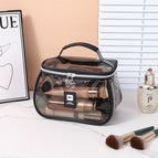 Transparent apple bag with label-black