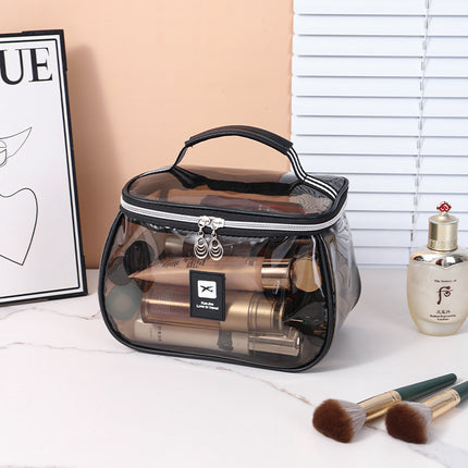 Cross-border Hot Selling PVC Large Capacity Transparent Toiletry Bag Cosmetic Storage Bag Waterproof Portable Cosmetic Storage Cosmetic Bag