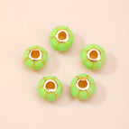 31. green pumpkin beads 6mm