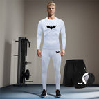 White bat black long-sleeved three-piece suit / S