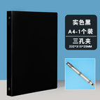 A4--3 hole-black