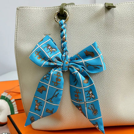 High-grade Handbag Handle Ribbon Bag Handle Handle Accessories Silk Scarf Handbag Tie Bag with Decorative Ribbon Pendant