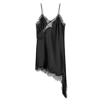 Kaopu Za 2025 Summer Women's Fashion Sleeveless Backless Mini Dress Sexy Hollow Suspender Dress