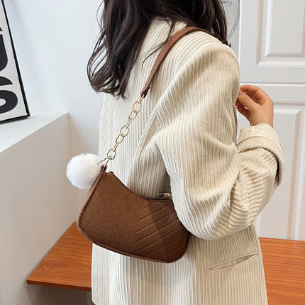 Women's Small Bag 2025 Winter Trend Retro Shoulder Bag Simple Fashion Crossbody Bag Stylish Underarm Bag for Women