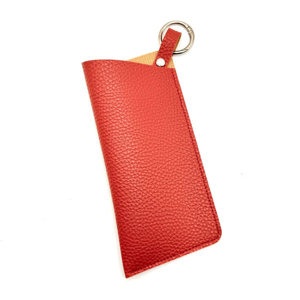 Pu Japanese and Korean Open Glasses Cosmetics Bag Genuine Leather Sunglasses Case Fashionable Unisex Myopia Glasses Portable Bag