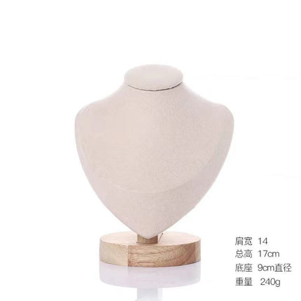 Solid Wood Figure Neck Display Stand Necklace Display Stand Jewelry Display Stand Jewelry Jewelry Storage Stand