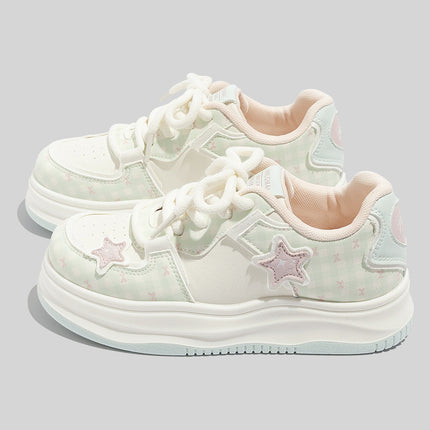 Beier Sweet White Sneakers for Women 2026 Spring New Versatile Fashionable Casual Thick-Soled High-Value Student Sneakers