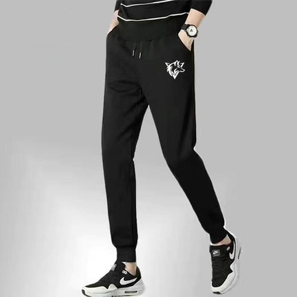 Summer Leather Rope Leggings for Men, Black Versatile Harem Pants, Fashionable Wear-Resistant Casual Pants, Breathable Thin Sports Pants
