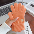 Cute bear embroidery orange