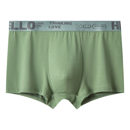 Men's underwear men's wholesale plus size waist antibacterial breathable comfortable cotton texture boxer shorts head male manufacturers on behalf of the hair