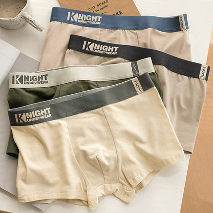 Factory High-grade Pure Cotton Men's Underwear Youth Fashion Boxer Teenagers Shake Tone Fast Hand Shorts for Men