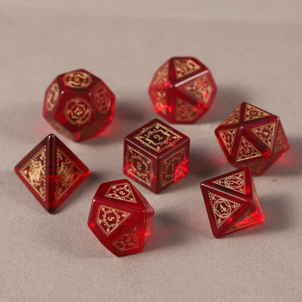 Foreign Trade Wholesale Six-Pointed Star Pattern Dice Series Dungeons and Dragons Dnd Gemstone Crafts Entertainment Dice