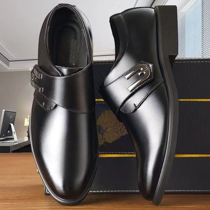 Men's leather shoes soft leather soft bottom business casual men's shoes work security work father shoes wholesale a generation of hair