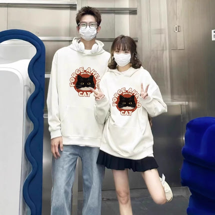 High-grade oversize Men's and Women's Top Special Couple Clothing Autumn and Winter fleece-lined Hooded Sweat Fashion Brand Class Clothes