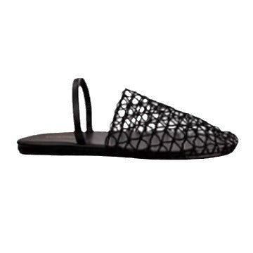 in stock and fast delivery! Grape Mom Same Shoes Fishing Net Hollow Out for Niche Women's Flat Sandals with Baotou